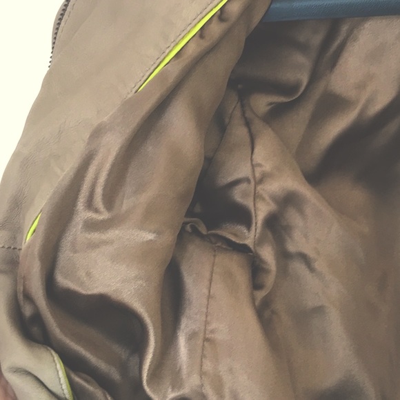 Leather Bomber Jacket UNWORN Tan - Picture 11 of 11